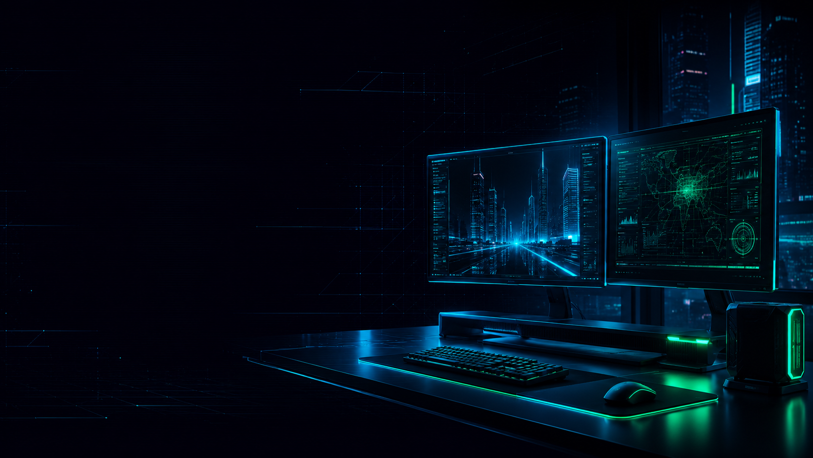 Webdesign by schoscho – Cyberpunk Arbeitsplatz